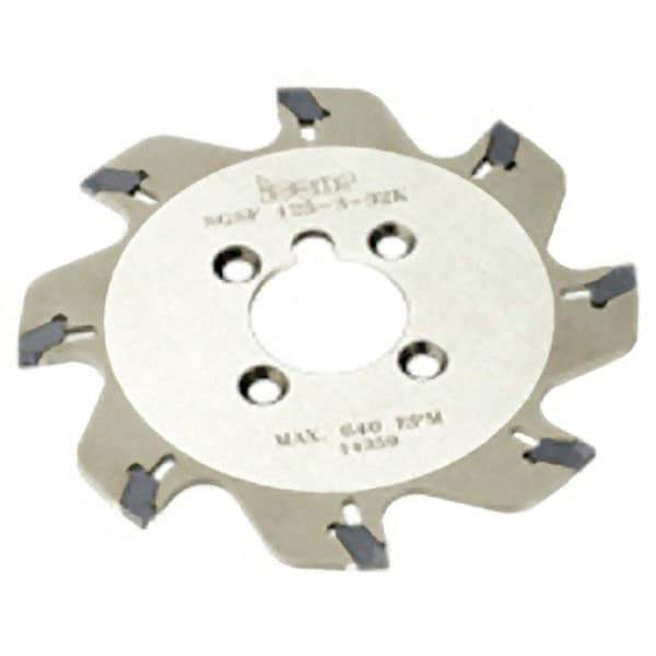 Iscar - Arbor Hole Connection, 1.14" Depth of Cut, 3.94" Cutter Diam, 1" Hole Diam, 10 Tooth Indexable Slotting Cutter - SGSF Toolholder, GSF. Insert - Best Tool & Supply