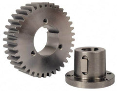 Browning - 12 Pitch, 4" Pitch Diam, 4.167" OD, 48 Tooth Bushed Spur Gear - 3/4" Face Width, 2-1/2" Hub Diam, 14.5° Pressure Angle, Steel - Best Tool & Supply