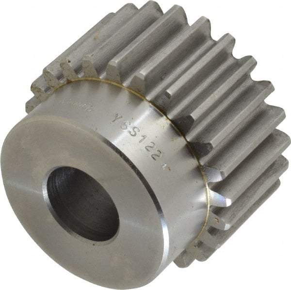 Browning - 12 Pitch, 2" Pitch Diam, 2.16" OD, 24 Tooth Spur Gear - 1" Face Width, 3/4" Bore Diam, 1-3/4" Hub Diam, 20° Pressure Angle, Steel - Best Tool & Supply