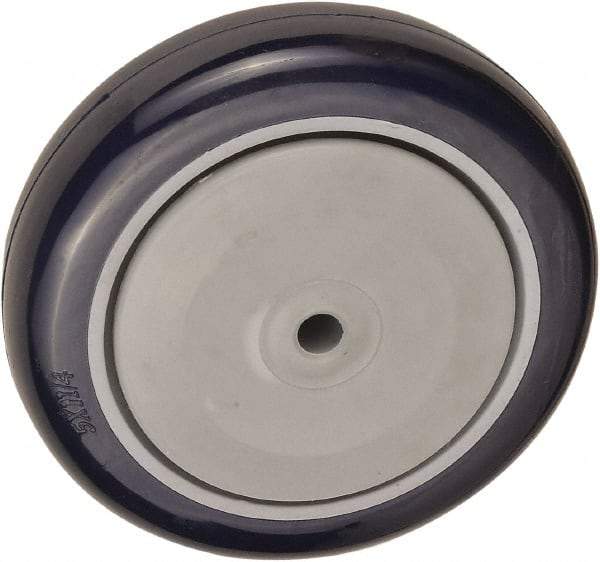 Value Collection - 5 Inch Diameter x 1-1/4 Inch Wide, Polyurethane Caster Wheel - 440 Lb. Capacity, 1-3/8 Inch Hub Length, 3/8 Inch Axle Diameter, Ball Bearing - Best Tool & Supply