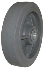 Value Collection - 6 Inch Diameter x 2 Inch Wide, Solid Rubber Caster Wheel - 400 Lb. Capacity, 2-3/16 Inch Hub Length, 1/2 Inch Axle Diameter, Roller Bearing - Best Tool & Supply