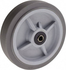 Value Collection - 8 Inch Diameter x 2 Inch Wide, Solid Rubber Caster Wheel - 500 Lb. Capacity, 2-3/16 Inch Hub Length, 1/2 Inch Axle Diameter, Roller Bearing - Best Tool & Supply