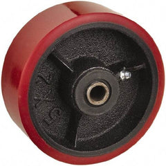 Value Collection - 5 Inch Diameter x 2 Inch Wide, Polyurethane Caster Wheel - 1,000 Lb. Capacity, 2-3/16 Inch Hub Length, 3/4 Inch Axle Diameter, Roller Bearing - Best Tool & Supply