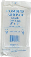 North - 9" Long x 5" Wide, General Purpose Pad - White, Sterile, Gauze Bandage - Best Tool & Supply