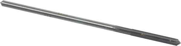 Made in USA - #18 High Speed Steel 6 Flute Chucking Reamer - Straight Flute, 0.1595" Straight Shank, 1-1/8" Flute Length, 4-1/2" OAL - Best Tool & Supply