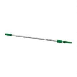 Unger - 156" Long x 1" Diam Aluminum Handle for Unger Products - Threaded Connection, Silver, Telescoping - Best Tool & Supply