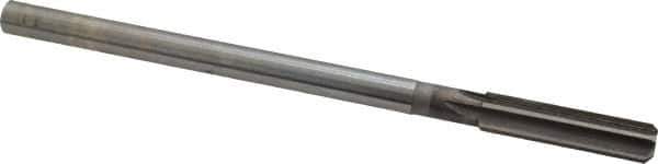 Interstate - 27/64" High Speed Steel Chucking Reamer - Straight Flute, 0.373" Straight Shank, 1-3/4" Flute Length, 7" OAL - Best Tool & Supply