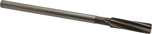 Interstate - 15/32" High Speed Steel Chucking Reamer - Spiral Flute, 0.373" Straight Shank, 1-3/4" Flute Length, 7" OAL - Best Tool & Supply