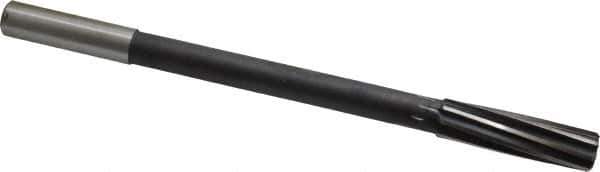 Interstate - 5/8" High Speed Steel Chucking Reamer - Spiral Flute, 9/16" Straight Shank, 2-1/4" Flute Length, 9" OAL - Best Tool & Supply