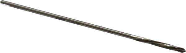 Interstate - 5/64" Cobalt 4 Flute Chucking Reamer - Spiral Flute, 0.072" Straight Shank, 3/4" Flute Length, 3" OAL - Best Tool & Supply