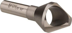 M.A. Ford - 1-1/8" Head Diam, 1/2" Shank Diam, 0 Flute 60° High Speed Steel Countersink - Bright Finish, 2-7/8" OAL, Single End, Straight Shank, Right Hand Cut - Best Tool & Supply