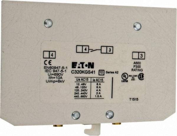 Eaton Cutler-Hammer - Starter Auxiliary Contact - For Use with 100-400A Contactors - Best Tool & Supply