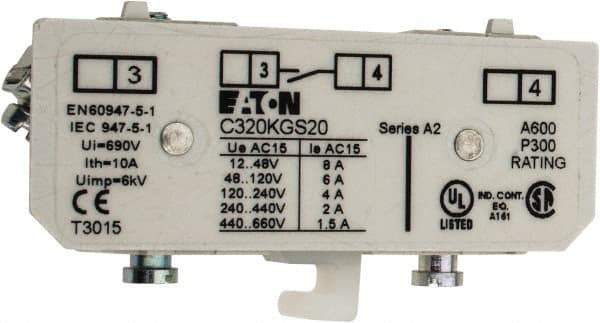 Eaton Cutler-Hammer - Starter Auxiliary Contact - For Use with 100-400A Contactors - Best Tool & Supply