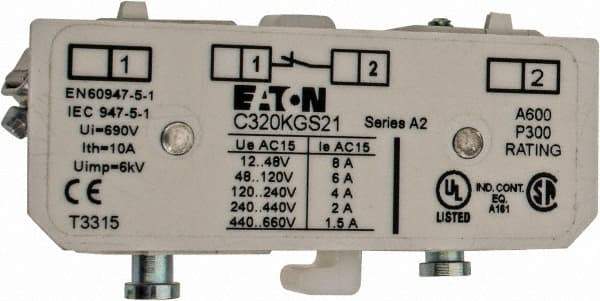 Eaton Cutler-Hammer - Starter Auxiliary Contact - For Use with 100-400A Contactors - Best Tool & Supply