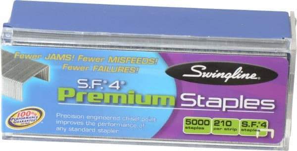 Swingline - 1/4" Leg Length, Galvanized/Low-Carbon Steel Standard Staples - 25 Sheet Capacity, For Use with 210 Full Strip Standard Staplers - Best Tool & Supply