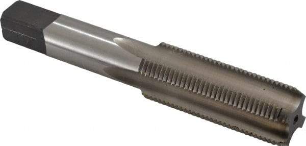 Hertel - 3/4-16 UNF 2B 4 Flute Bright Finish High Speed Steel Straight Flute Standard Hand Tap - Bottoming, Right Hand Thread, 4-1/4" OAL, 2" Thread Length, H5 Limit - Best Tool & Supply