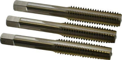 Hertel - 7/16-14 UNC, 4 Flute, Bottoming, Plug & Taper, Bright Finish, High Speed Steel Tap Set - 3-5/32" OAL, 2B/3B Class of Fit - Best Tool & Supply