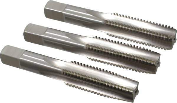 Hertel - 3/4-10 UNC, 4 Flute, Bottoming, Plug & Taper, Bright Finish, High Speed Steel Tap Set - 4-1/4" OAL, 2B/3B Class of Fit - Best Tool & Supply