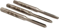 Hertel - #3-56 UNF, 3 Flute, Bottoming, Plug & Taper, Bright Finish, High Speed Steel Tap Set - 1-13/16" OAL, 2B/3B Class of Fit - Best Tool & Supply