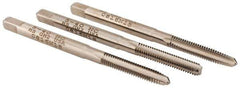 Hertel - #5-40 UNC, 3 Flute, Bottoming, Plug & Taper, Bright Finish, High Speed Steel Tap Set - 1-15/16" OAL, 2B/3B Class of Fit - Best Tool & Supply