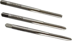 Hertel - #5-44 UNF, 3 Flute, Bottoming, Plug & Taper, Bright Finish, High Speed Steel Tap Set - 1-15/16" OAL, 2B/3B Class of Fit - Best Tool & Supply