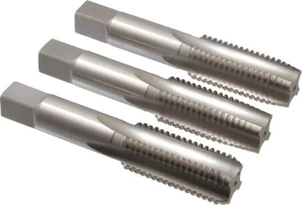 Hertel - M24x3.00 Metric Coarse, 4 Flute, Bottoming, Plug & Taper, Bright Finish, High Speed Steel Tap Set - 4-29/32" OAL, 6H Class of Fit - Best Tool & Supply