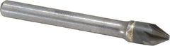 Hertel - 5/16" Head Diam, 1/4" Shank Diam, 6 Flute 60° Solid Carbide Countersink - Bright Finish, 2-1/2" OAL, Single End, Straight Shank, Right Hand Cut - Best Tool & Supply