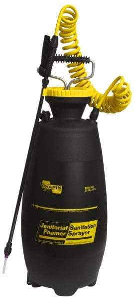 Chapin - 3 Gal Garden Hand Sprayer - Polyethylene Tank, Coiled Hose - Best Tool & Supply