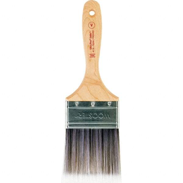 Wooster Brush - 3" Flat Nylon/Polyester Varnish Brush - 3-3/16" Bristle Length, 6-1/2" Maple Beavertail Handle - Best Tool & Supply