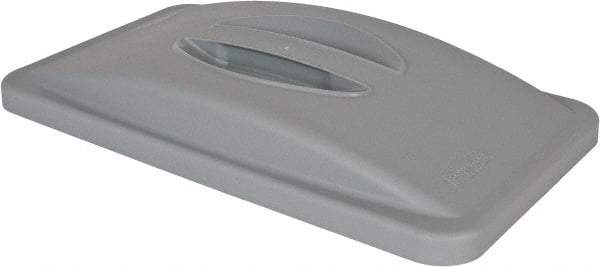 Rubbermaid - Rectangle Lid for Use with 15-7/8 Gal Rectangular Trash Cans - Gray, Polypropylene, For Slim Jim Trash Cans - Best Tool & Supply