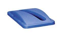 Rubbermaid - Rectangle Lid for Use with 15-7/8 Gal Rectangular Recycle Containers - Blue, Plastic, For 3540, 3541 & 3554 - Best Tool & Supply