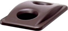 Rubbermaid - Rectangle Lid for Use with 15-7/8 Gal Rectangular Recycle Containers - Brown, Plastic, For 3540, 3541 & 3554 - Best Tool & Supply