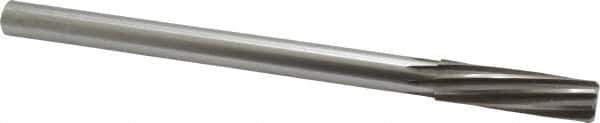 Made in USA - 5/8" High Speed Steel 8 Flute Chucking Reamer - Spiral Flute, 0.5615" Straight Shank, 2-1/4" Flute Length, 9" OAL - Best Tool & Supply