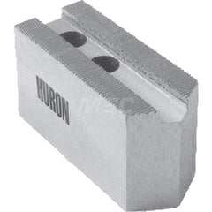 Huron Machine Products - Soft Lathe Chuck Jaws; Jaw Type: Square ; Material: 6160 Aluminum ; Jaw Interface Type: 1.5mm x 60? Serrated ; Maximum Compatible Chuck Diameter (Inch): 10 ; Minimum Compatible Chuck Diameter (Inch): 1 ; Overall Height (Inch): 4 - Exact Industrial Supply