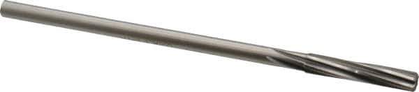 Made in USA - 9/32" Cobalt 6 Flute Chucking Reamer - Spiral Flute, 1/4" Straight Shank, 1-1/2" Flute Length, 6" OAL - Best Tool & Supply