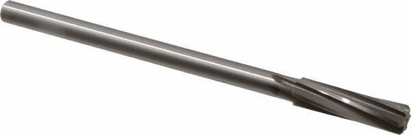 Made in USA - 17/32" Cobalt 6 Flute Chucking Reamer - Spiral Flute, 0.4355" Straight Shank, 2" Flute Length, 8" OAL - Best Tool & Supply