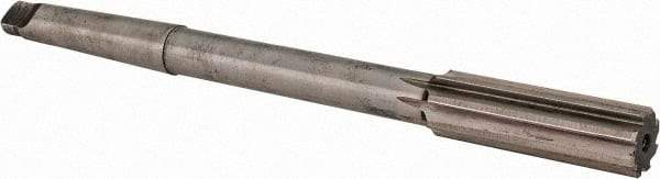 Made in USA - 27/32" High Speed Steel 8 Flute Chucking Reamer - Straight Flute, 2MT Morse Taper Shank, 2-1/2" Flute Length, 9-1/2" OAL - Best Tool & Supply