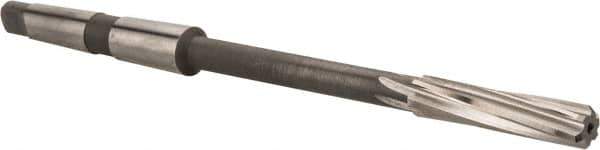 Made in USA - 3/8" High Speed Steel 6 Flute Chucking Reamer - Spiral Flute, 1MT Morse Taper Shank, 1-3/4" Flute Length, 7" OAL - Best Tool & Supply