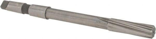 Made in USA - 21/32" High Speed Steel 8 Flute Chucking Reamer - Spiral Flute, 2MT Morse Taper Shank, 2-1/4" Flute Length, 9" OAL - Best Tool & Supply