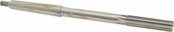 Interstate - 7/16" High Speed Steel 6 Flute Chucking Reamer - Straight Flute, 1MT Morse Taper Shank, 1-3/4" Flute Length, 7" OAL - Best Tool & Supply