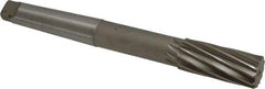 Interstate - 1-3/8" High Speed Steel 10 Flute Chucking Reamer - Spiral Flute, 4MT Morse Taper Shank, 3-1/4" Flute Length, 12" OAL - Best Tool & Supply