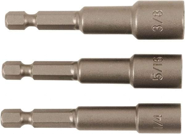 Wiha - 1/4" Drive, Nut Setter Screwdriver Bit - 2-1/2" OAL - Best Tool & Supply