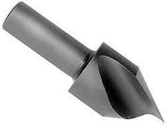 Keo - 2" Head Diam, 3/4" Shank Diam, 1 Flute 100° High Speed Steel Countersink - Bright Finish, 3-1/4" OAL, Single End, Straight Shank, Right Hand Cut - Best Tool & Supply