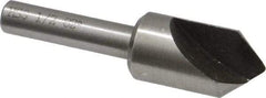 Interstate - 1/2" Head Diam, 1/4" Shank Diam, 1 Flute 82° High Speed Steel Countersink - Bright Finish, 2" OAL, Single End, Straight Shank, Right Hand Cut - Best Tool & Supply