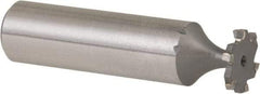 Made in USA - 1/2" Diam x 1/16" Face Width, Carbide-Tipped, 6 Teeth, Shank Connection Woodruff Keyseat Cutter - Uncoated, 2-1/16" OAL x 1/2" Shank, Staggered Teeth, ANSI 204, Old Standard 1 - Best Tool & Supply