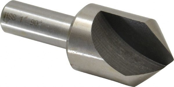 Interstate - 1" Head Diam, 1/2" Shank Diam, 1 Flute 90° High Speed Steel Countersink - Best Tool & Supply