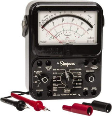 Simpson Electric - 12391, 1,000 VAC/VDC, Analog Manual Ranging Multimeter - 20 mOhm, Measures Voltage, Current, Resistance - Best Tool & Supply