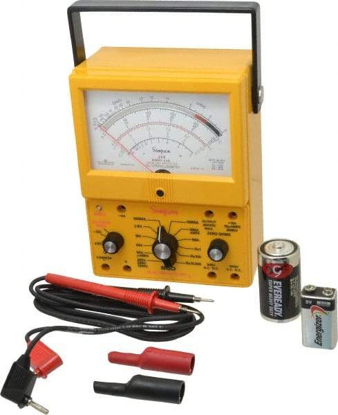 Simpson Electric - 12396, 1,000 VAC/VDC, Analog Manual Ranging Multimeter - 20 mOhm, Measures Voltage, Current, Resistance - Best Tool & Supply