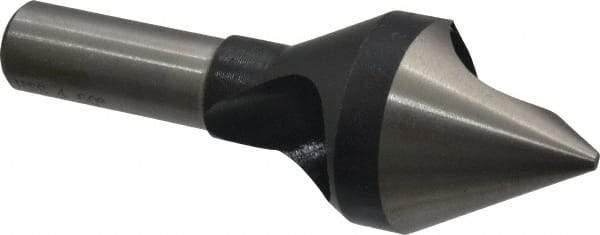 Interstate - 1/2" Shank Diam, 0 Flute 60° High Speed Steel Countersink - Bright Finish, Single End, Straight Shank, Right Hand Cut - Best Tool & Supply