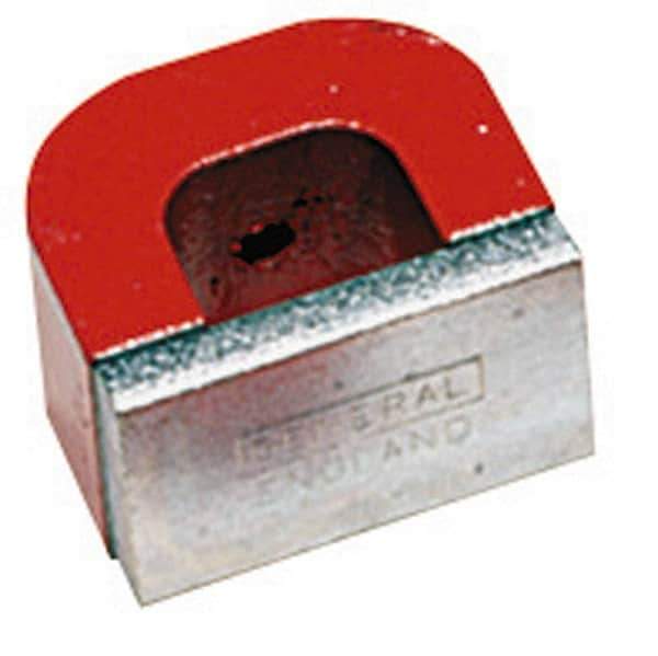 General - 1 Hole, 3/16" Hole Diam, 3" Overall Width, 15/16" Deep, 2-1/2" High, 50 Lb Average Pull Force, Alnico Power Magnets - 3/4" Pole Width - Best Tool & Supply